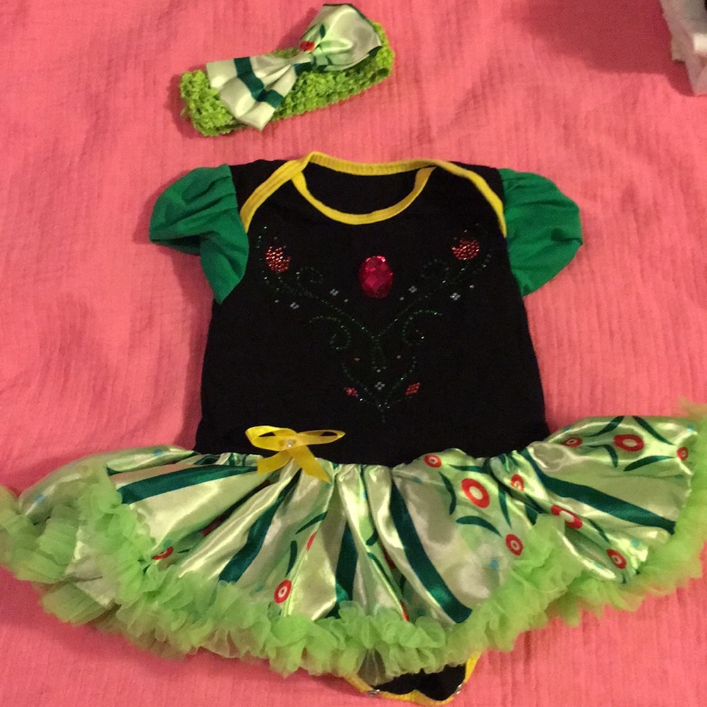 Anna from frozen inspired tutu onesie